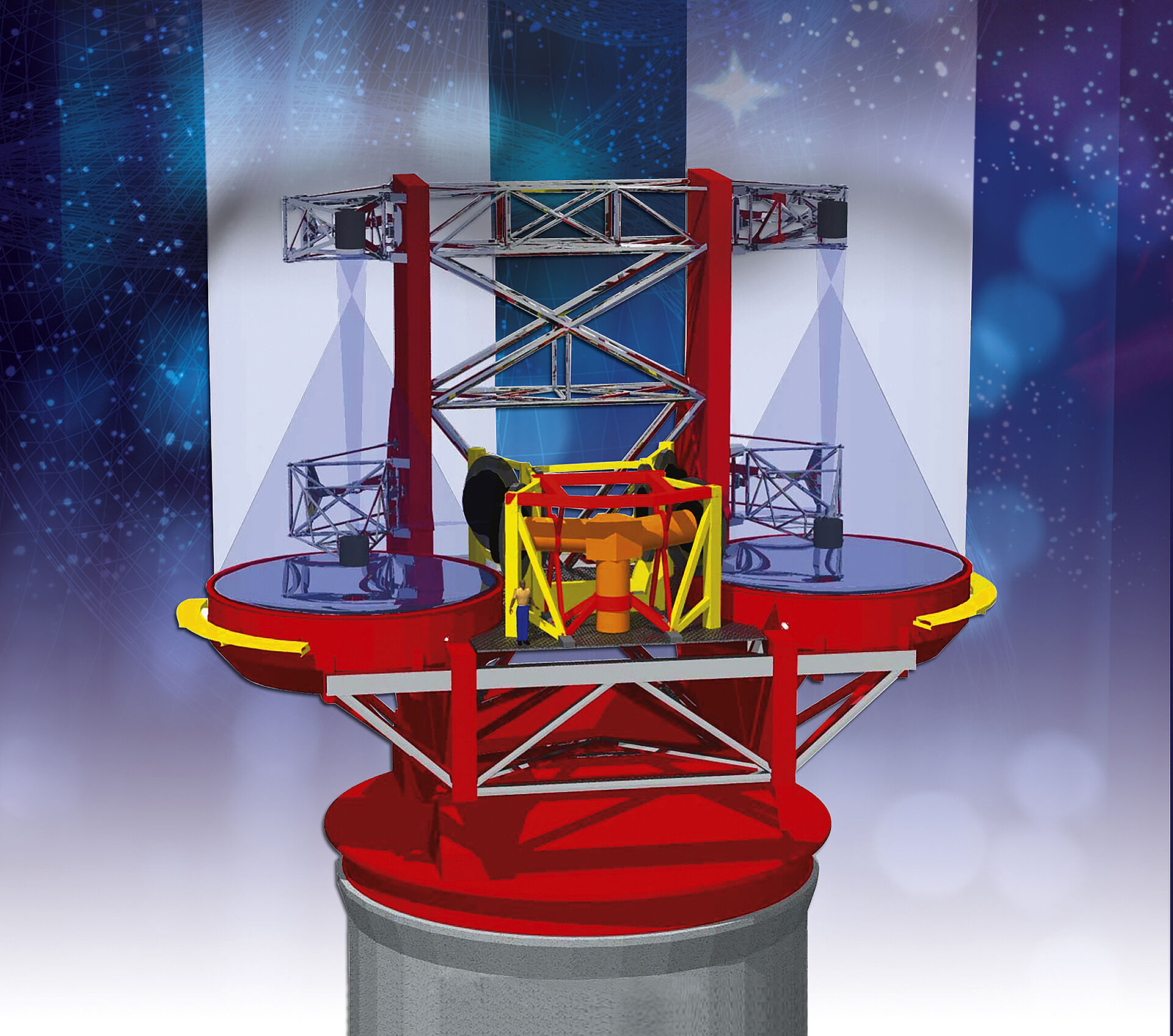 对世界上最大的"双筒望远镜"的运动控制技术小型化