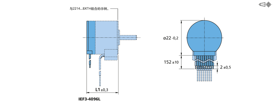 增量式编码器 系列 IEF3-4096 L 的FAULHABER