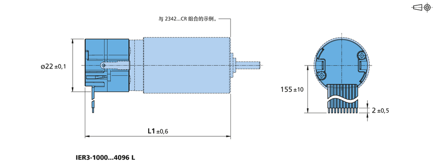 增量式编码器 系列 IER3-10000 L 的FAULHABER