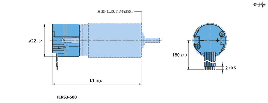 增量式编码器 系列 IERS3-500 的FAULHABER