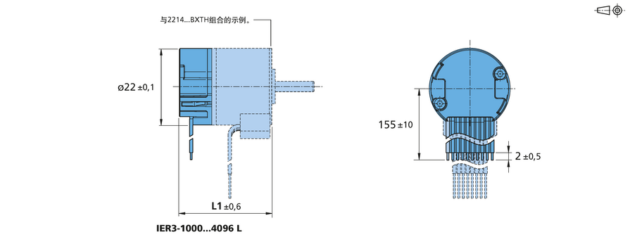 增量式编码器 系列 IER3-10000 L 的FAULHABER