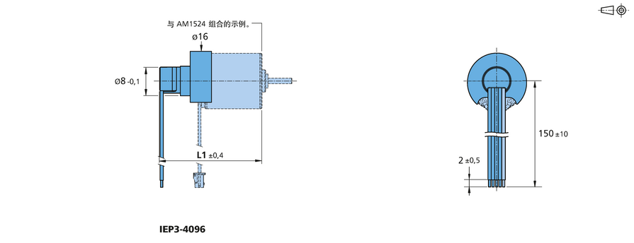 增量式编码器 系列 IEP3-4096 的FAULHABER