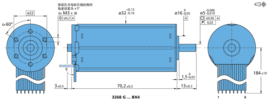 FAULHABER BX4 系列 3268 ... BX4 的FAULHABER