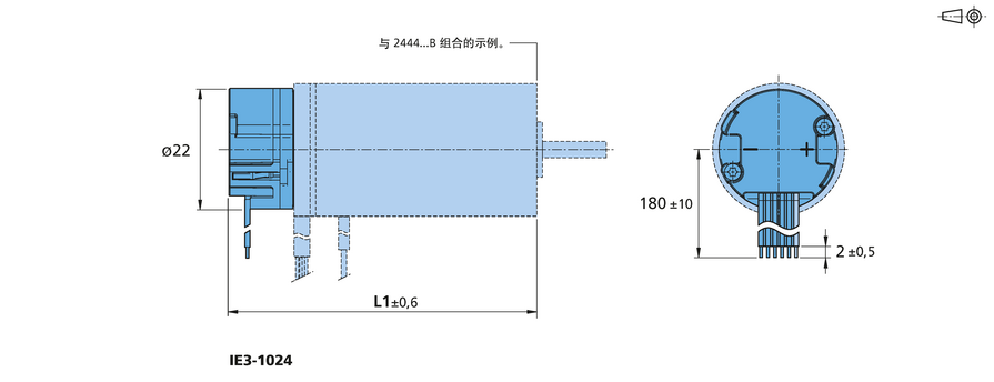 增量式编码器 系列 IE3-1024 的FAULHABER