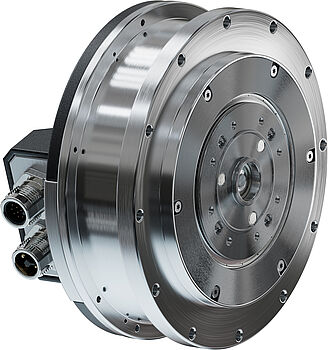 Brushless flat motor market specific drive solution 9317 ... BXI G from Faulhaber in perspective view