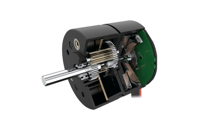 FAULHABER B-flat SC family 3D drawing in open view
