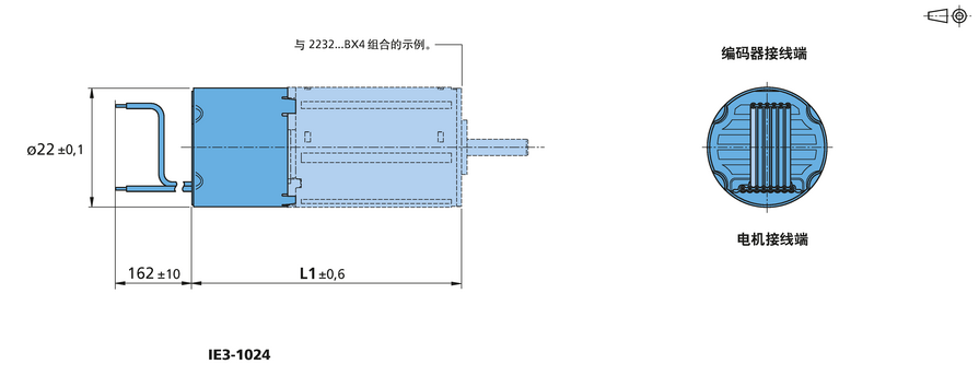 增量式编码器 系列 IE3-1024 的FAULHABER