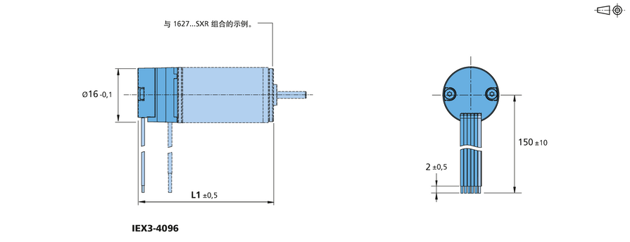 增量式编码器 系列 IEX3-4096 的FAULHABER