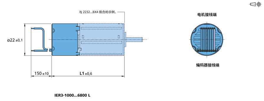 增量式编码器 系列 IER3-10000 L 的FAULHABER