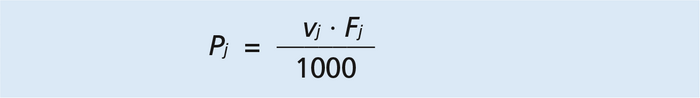 Formula for the mechanical power of a linear actuator