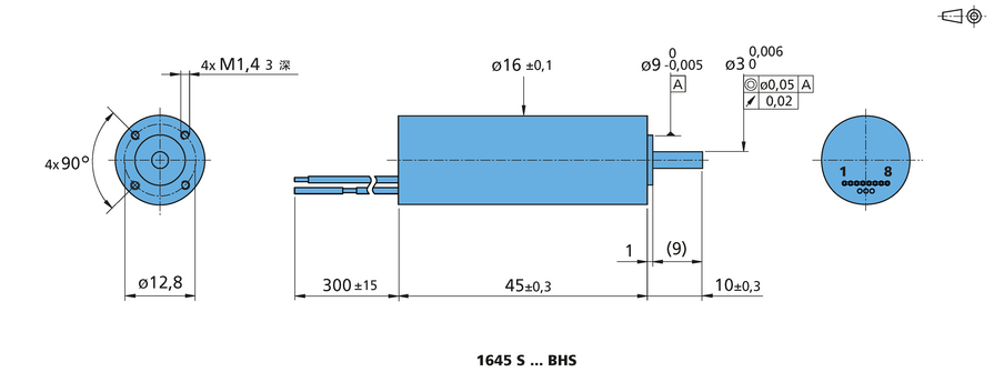 FAULHABER BHx 系列 1645 ... BHS 的FAULHABER