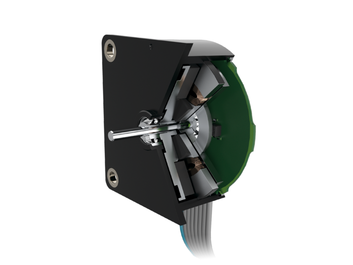 FAULHABER B-flat 系列 3D 图纸在开放视图中