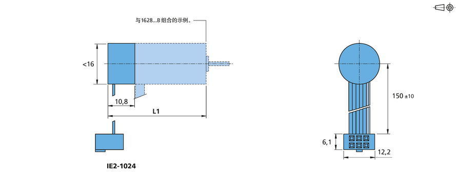 增量式编码器 系列 IE2-1024 的FAULHABER