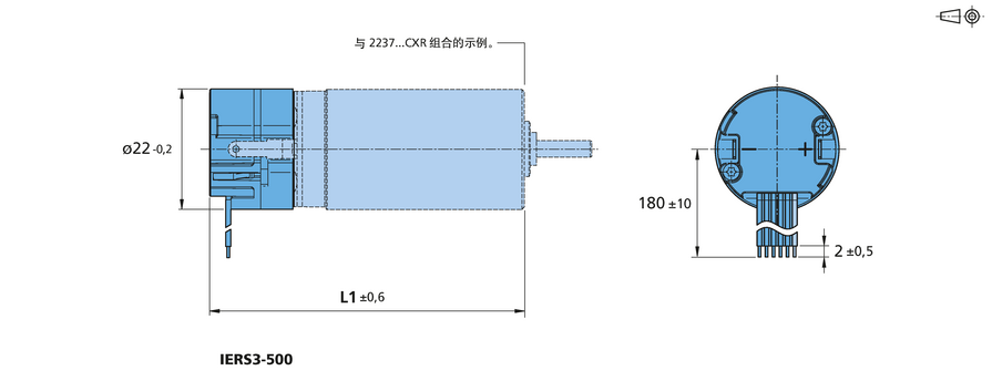 增量式编码器 系列 IERS3-500 的FAULHABER