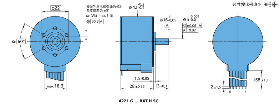 FAULHABER BXT SC 系列 4221 ... BXT H SC 的FAULHABER