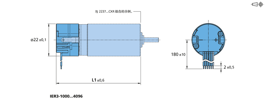 增量式编码器 系列 IER3-10000 的FAULHABER