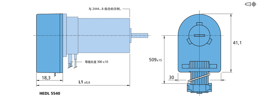 增量式编码器 系列 HEDL 5540 的FAULHABER
