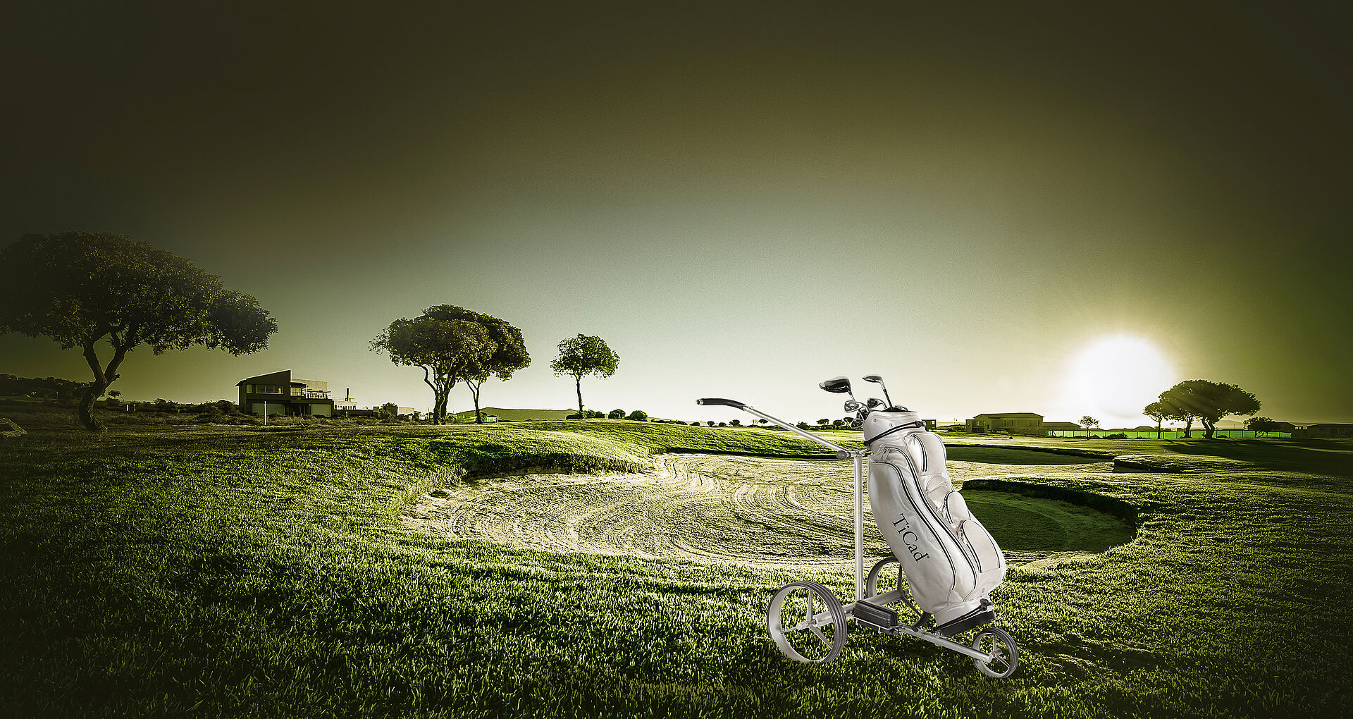 Leichter und wendiger Golf Trolley