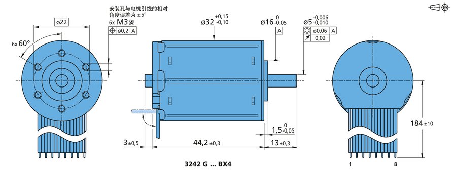 FAULHABER BX4 系列 3242 ... BX4 的FAULHABER
