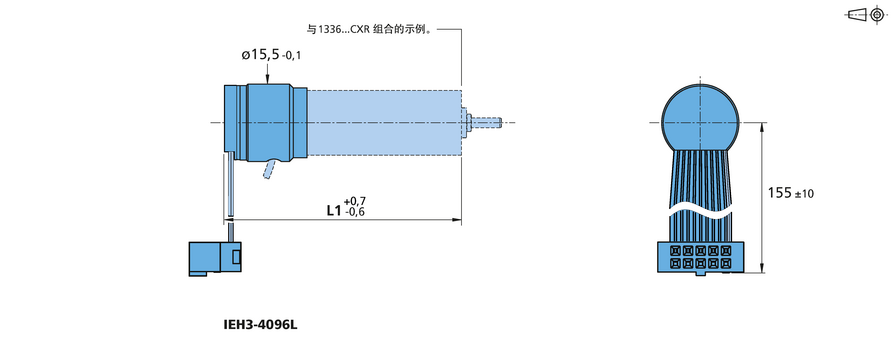 增量式编码器 系列 IEH3-4096L 的FAULHABER