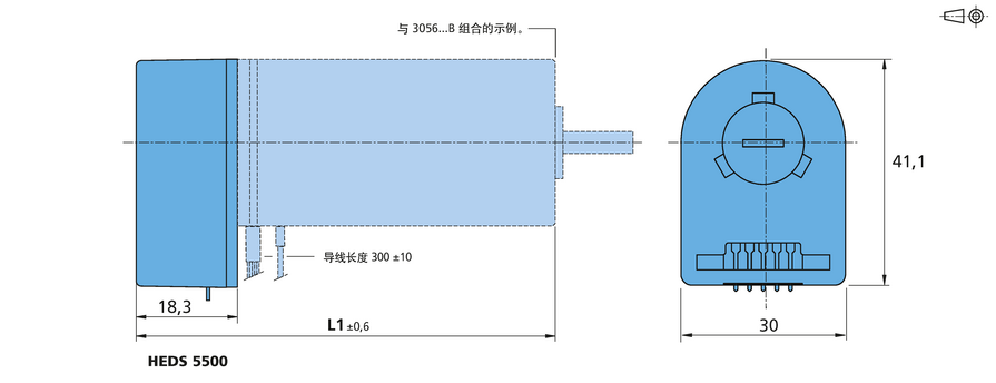 增量式编码器 系列 HEDS 5500 的FAULHABER