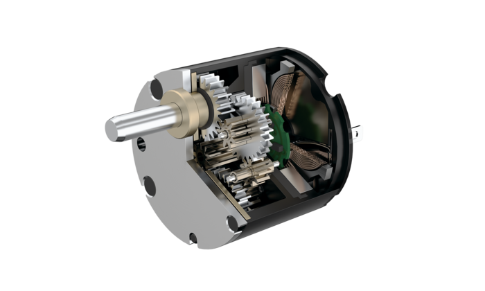 FAULHABER SR-flat family 3D drawing in open view