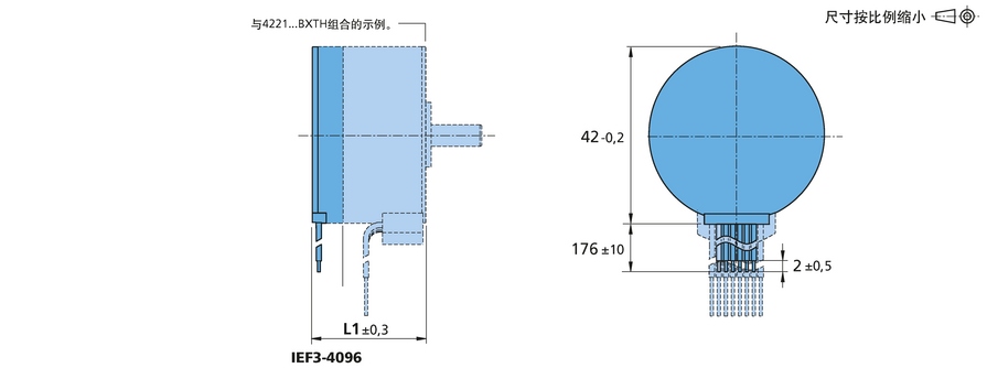 增量式编码器 系列 IEF3-4096 的FAULHABER