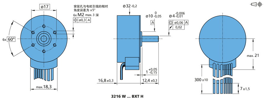FAULHABER BXT 系列 3216 ... BXT H 的FAULHABER
