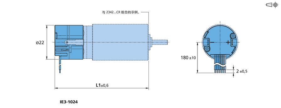 增量式编码器 系列 IE3-1024 的FAULHABER