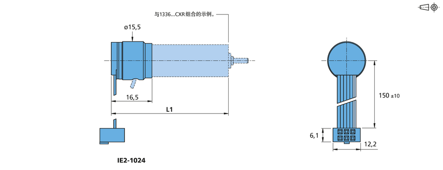 增量式编码器 系列 IE2-1024 的FAULHABER