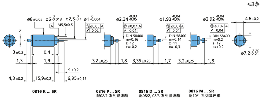 FAULHABER SR 系列 0816 ... SR 的FAULHABER