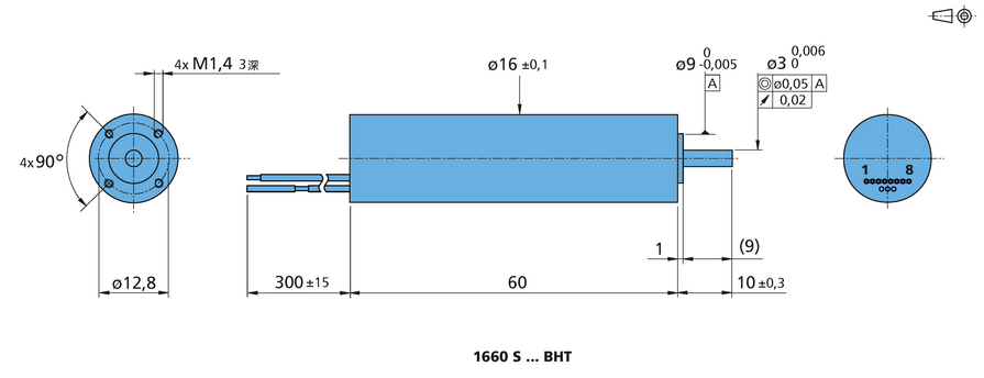 FAULHABER BHx 系列 1660 ... BHT 的FAULHABER