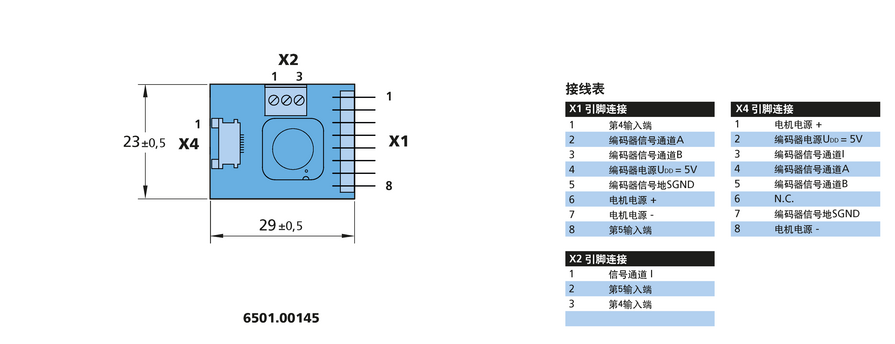 接插板和电缆 系列 6501.00145 的FAULHABER