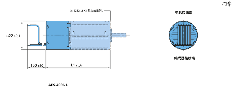 绝对式编码器 系列 AES-4096 L 的FAULHABER
