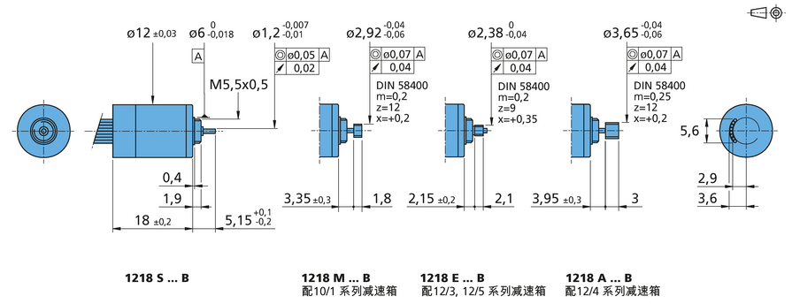 FAULHABER B 系列 1218 ... B 的FAULHABER