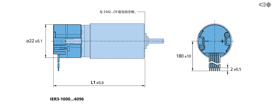 增量式编码器 系列 IER3-10000 的FAULHABER