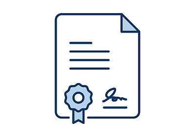 Logo landingpage certificate Siegel