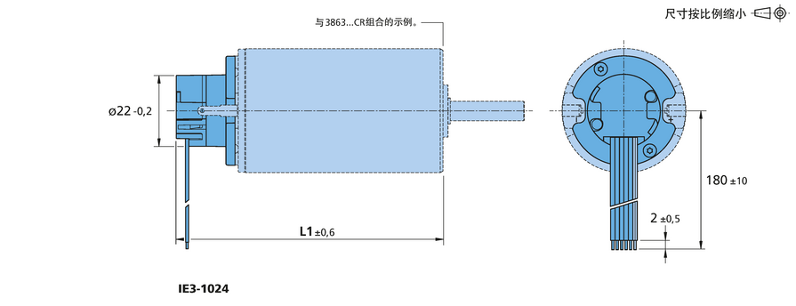 增量式编码器 系列 IE3-1024 的FAULHABER