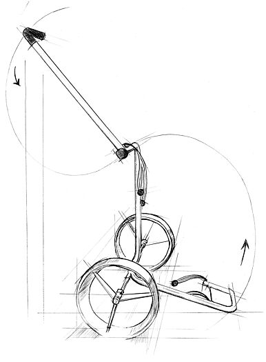 Leichter und wendiger Golf Trolley