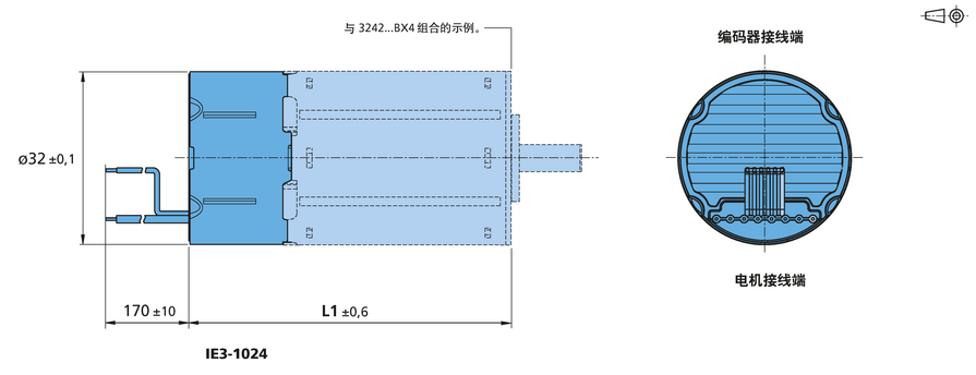 增量式编码器 系列 IE3-1024 的FAULHABER
