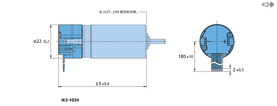 增量式编码器 系列 IE3-1024 的FAULHABER