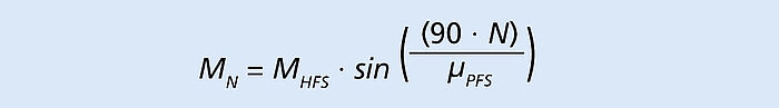 Formula for the incremental torque for N microsteps of a stepper motor