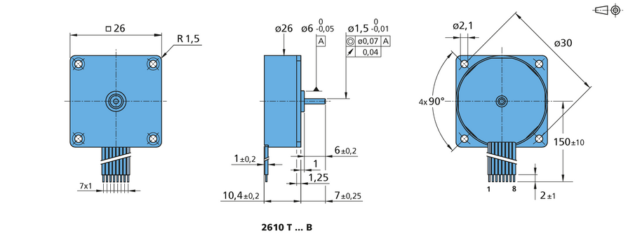 FAULHABER B-Flat 系列 2610 ... B 的FAULHABER
