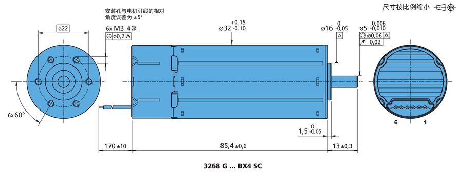 FAULHABER BX4 SC 系列 3268 ... BX4 SC 的FAULHABER