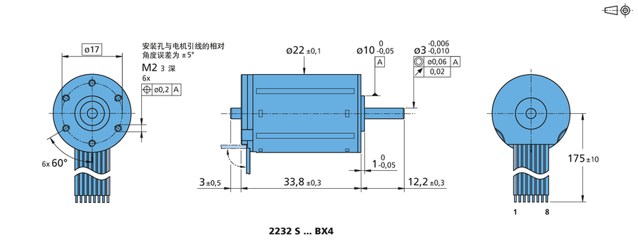 FAULHABER BX4 系列 2232 ... BX4 的FAULHABER