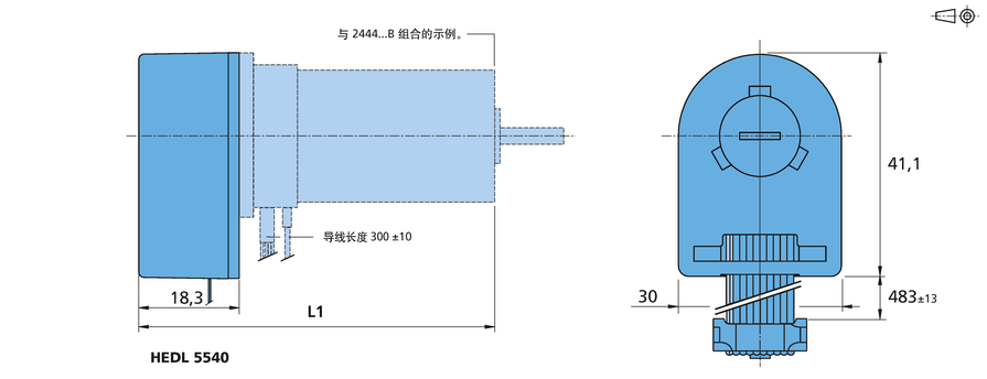 增量式编码器 系列 HEDL 5540 的FAULHABER