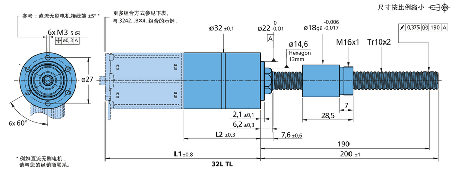 FAULHABER L 系列 32L ... TL 的FAULHABER