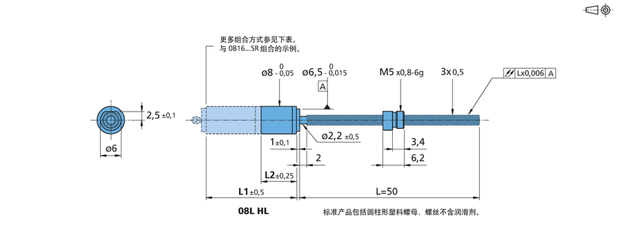 FAULHABER L 系列 08L ... HL 的FAULHABER