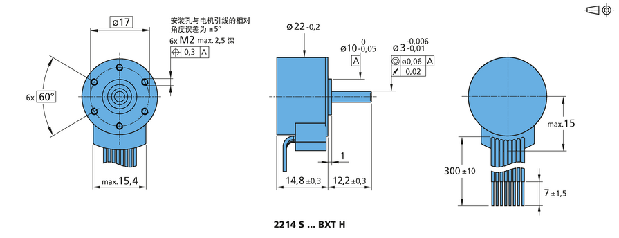 FAULHABER BXT 系列 2214 ... BXT H 的FAULHABER