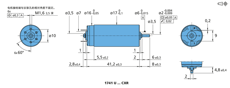 FAULHABER CXR 系列 1741 ... CXR 的FAULHABER